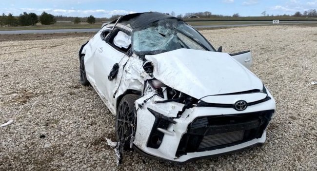 Toyota GR Yaris во время тестового заезда попал в серьезную аварию
